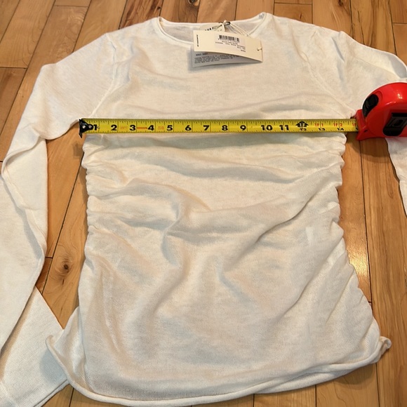 BNWT Zulu & Zephyr Sheer Gathered Knit Top - Picture 7 of 8